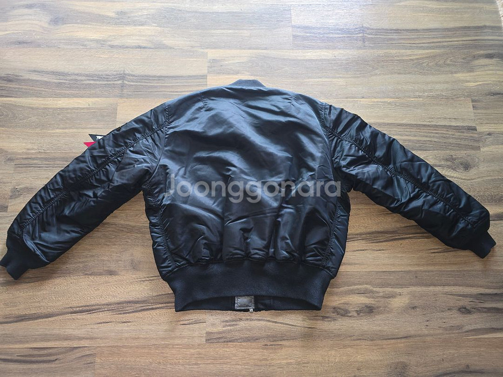 알파인더스트리 [ 한정판 ] MA-1 블랙 XL--5