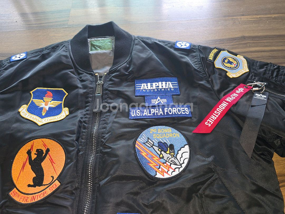 알파인더스트리 [ 한정판 ] MA-1 블랙 XL--4