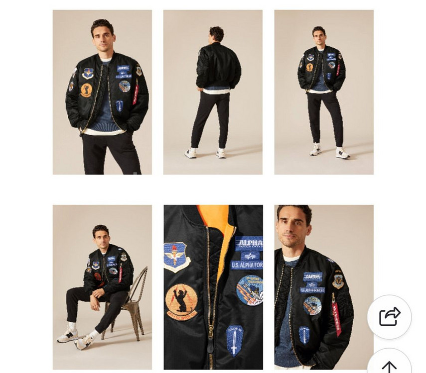 알파인더스트리 [ 한정판 ] MA-1 블랙 XL--9