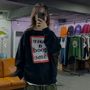 헤브 어 굿 타임 맨투맨 M 사이즈 100권장