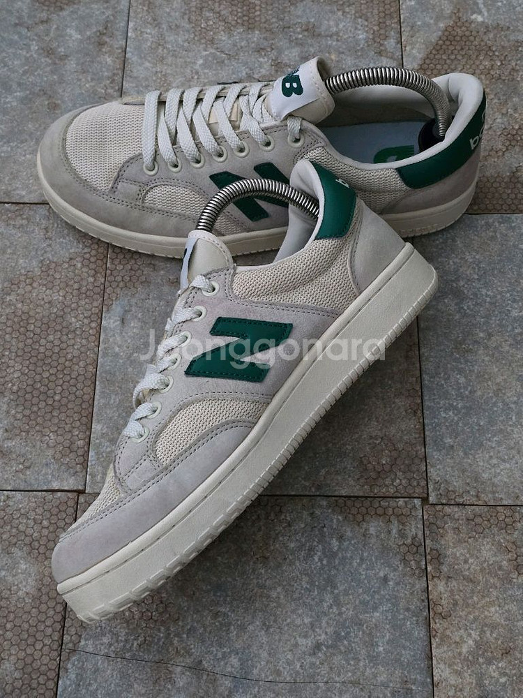 (260)뉴발란스 프로코트 베이지 그린 스니커즈 운동화--4