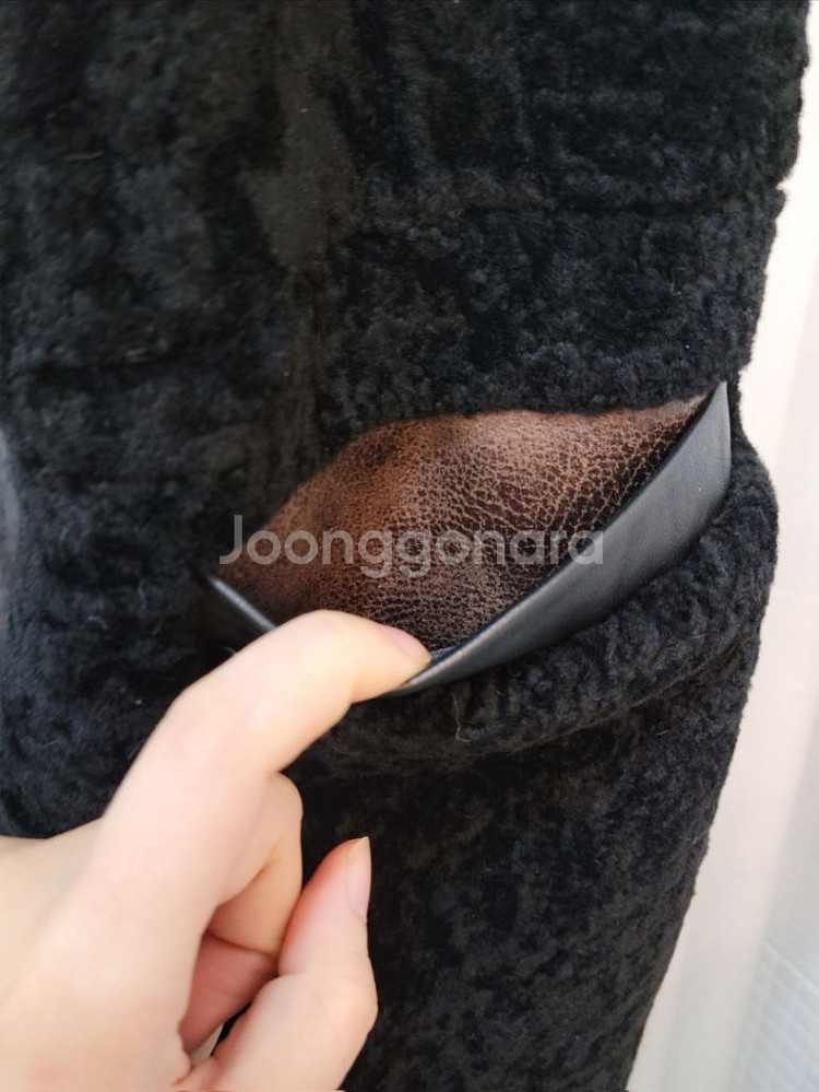 세일 40만원 최고급양피 양털퍼롱조끼--5