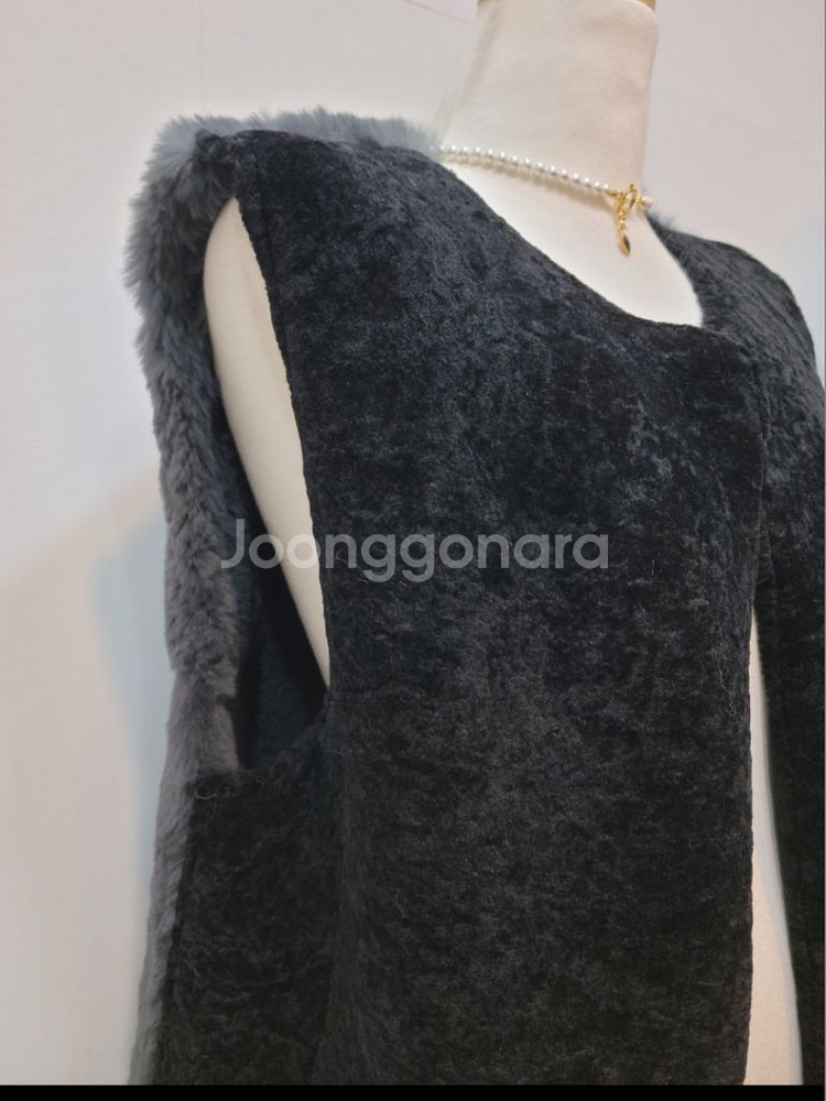 세일 40만원 최고급양피 양털퍼롱조끼--6