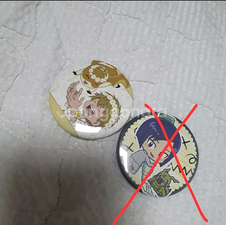 디지몬 리키 파다몬 가부몬 웨딩 캔뱃지--0