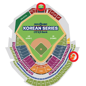 KBO 한국시리즈 코시 5차전 테이블석 탁자석 3연석