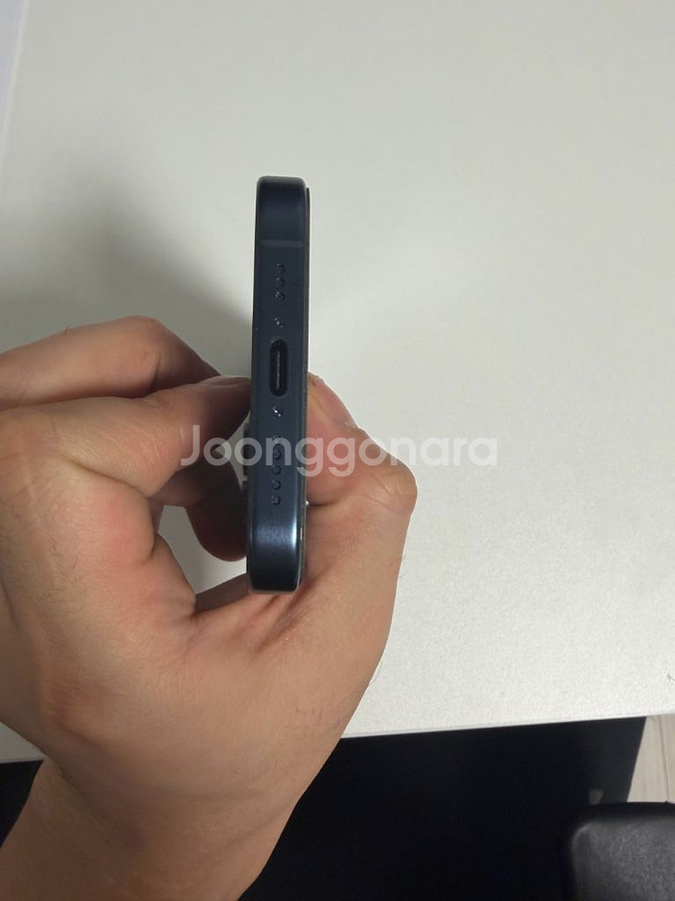 아이폰15pro 블루 티타늄 128GB s급--2