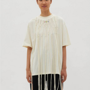 msgm 12주년 여성 태슬 로고 티셔츠