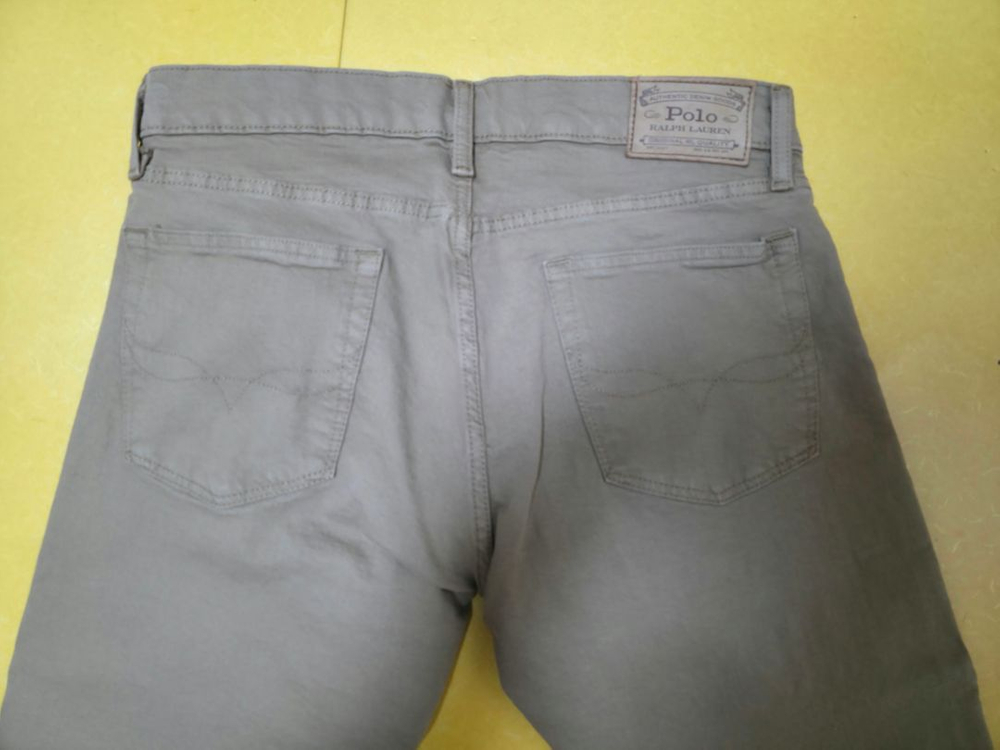 폴로 바릭 스트레이트 데님 팬츠(카키)--1