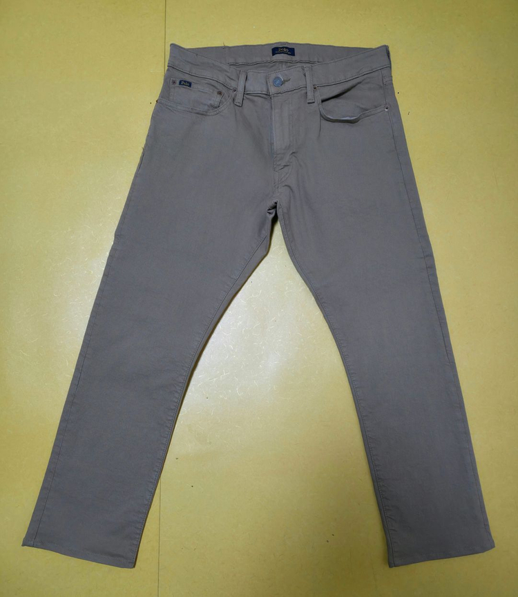 폴로 바릭 스트레이트 데님 팬츠(카키)--2