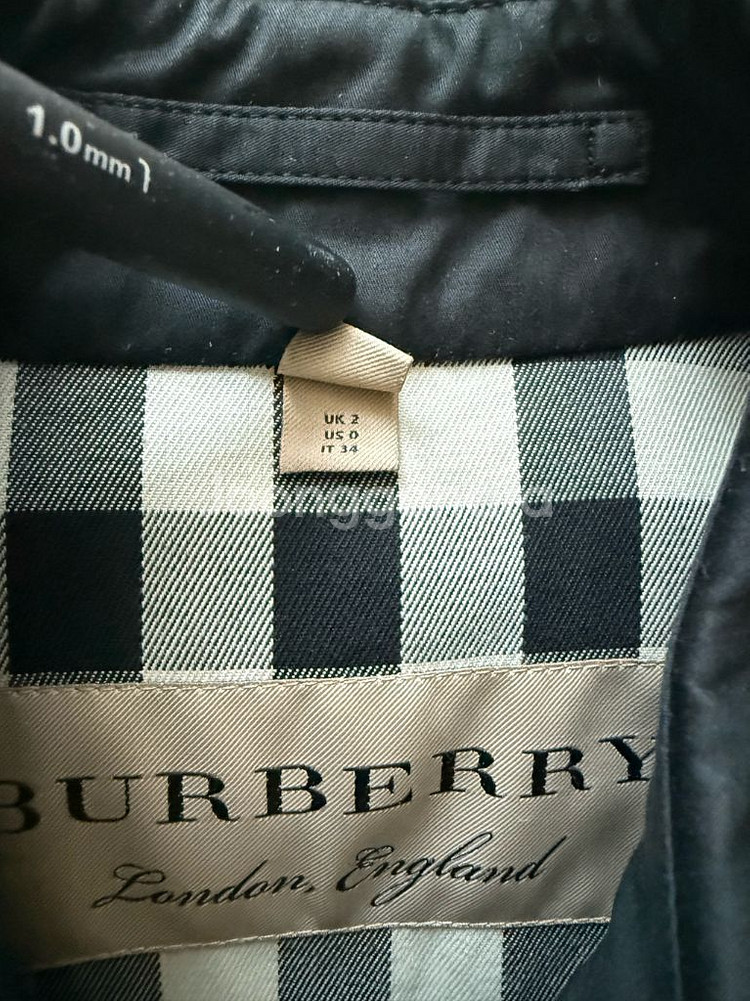 버버리 히본 미드 코튼 트렌치 코트 블랙--5