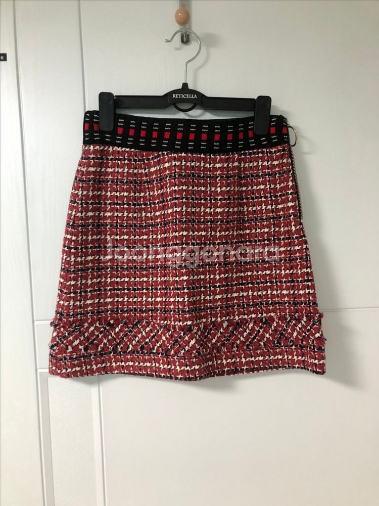 보브 vov 코코 체크 트위드 자켓 치마 세트--8