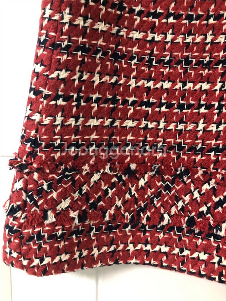 보브 vov 코코 체크 트위드 자켓 치마 세트--9