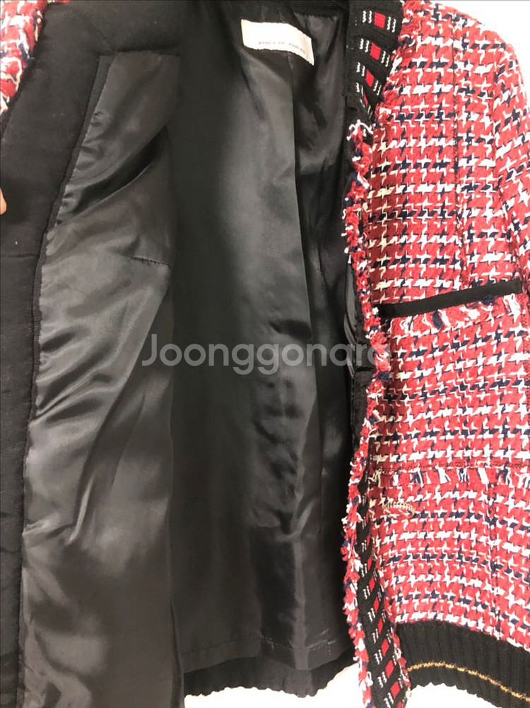 보브 vov 코코 체크 트위드 자켓 치마 세트--11