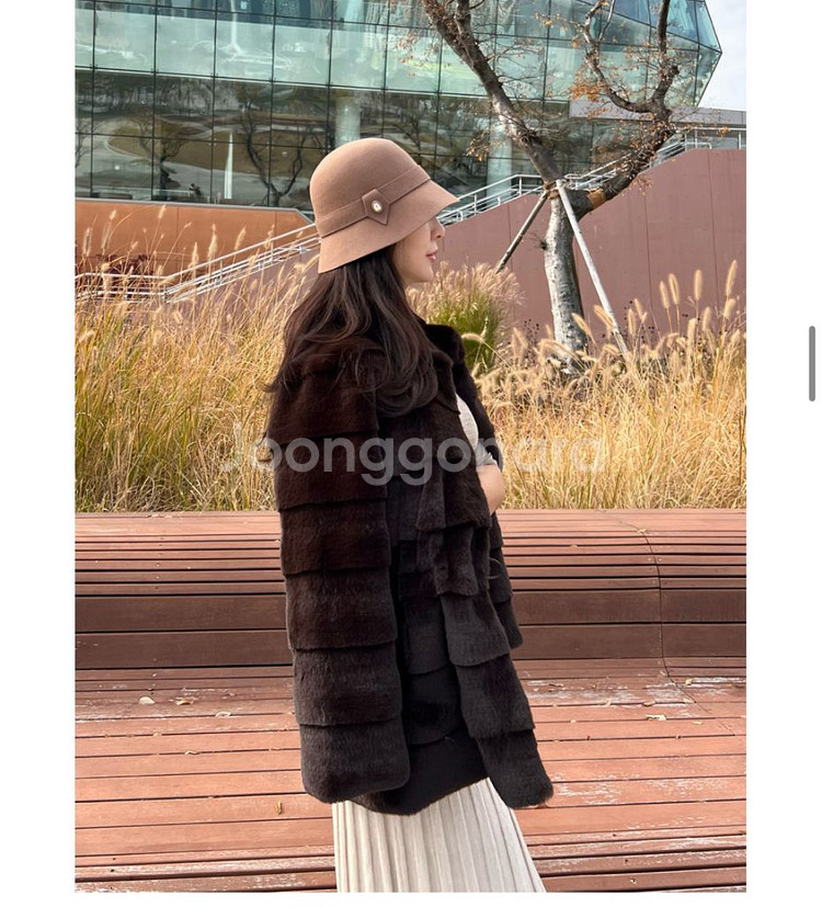 로로퍼자켓 에코퍼 페이크퍼 블랙--0