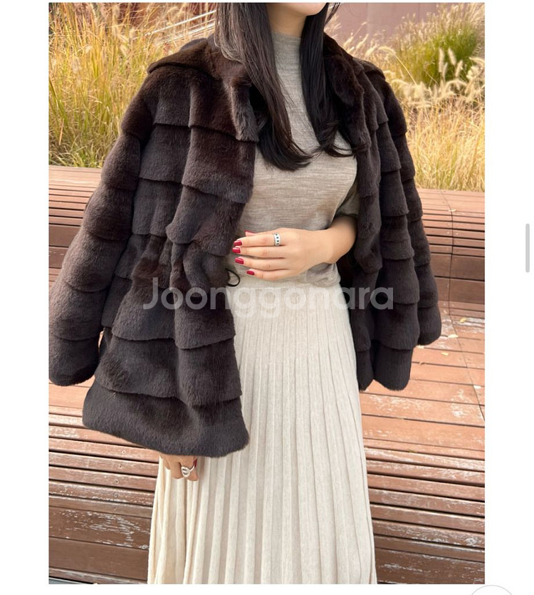 로로퍼자켓 에코퍼 페이크퍼 블랙--1