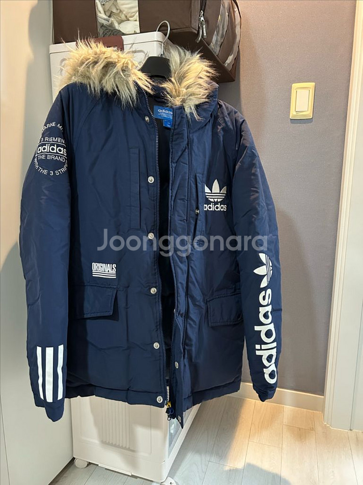 아디다스 오리지널스 다운 파카 네이비 청소년 105--0
