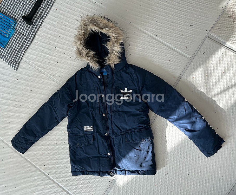아디다스 오리지널스 다운 파카 네이비 청소년 105--1