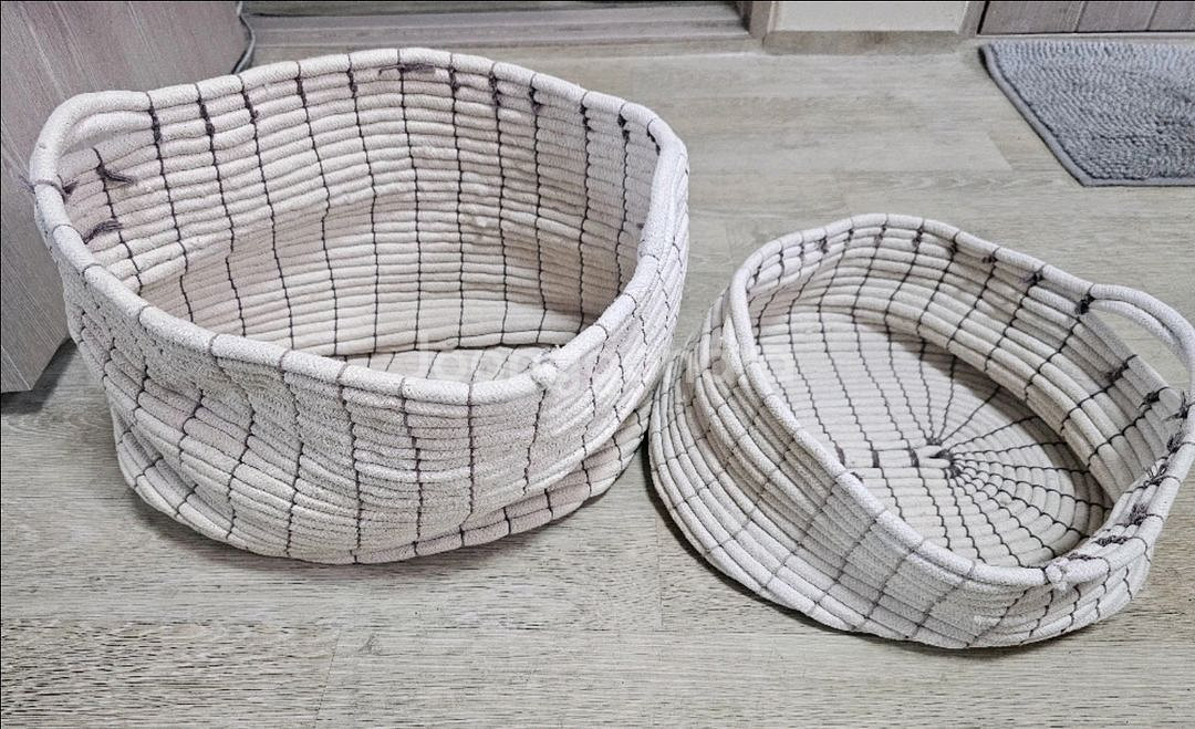 패브릭바구니 2개 일괄--0