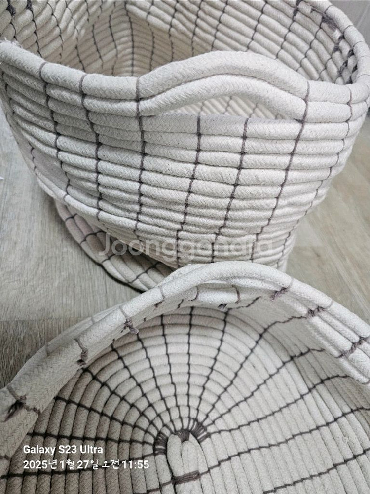 패브릭바구니 2개 일괄--4