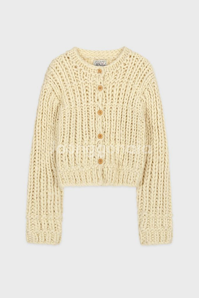 시눈 핸드메이드 숏 가디건 아이보리--0