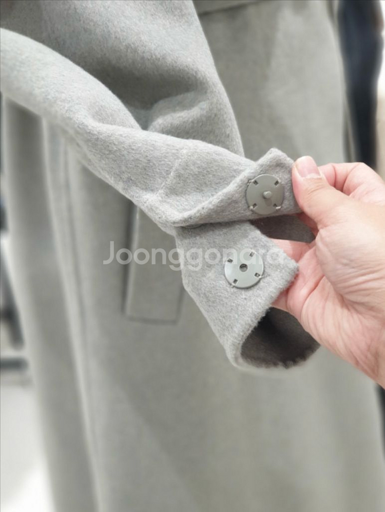 온앤온 멜란지카키 벨티드 코트--3