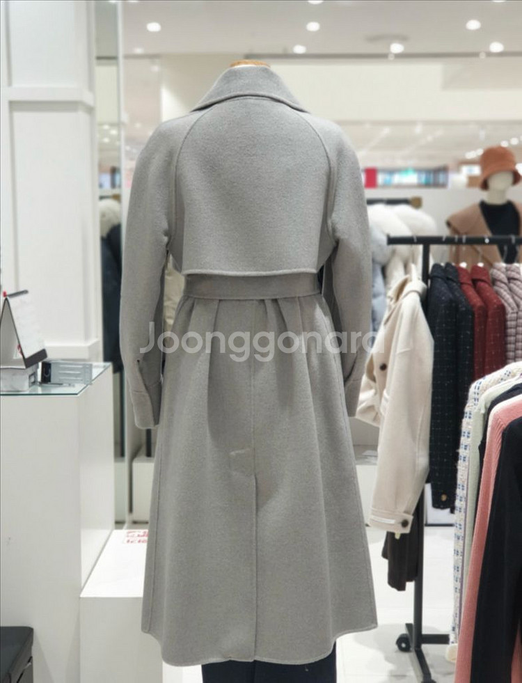 온앤온 멜란지카키 벨티드 코트--4