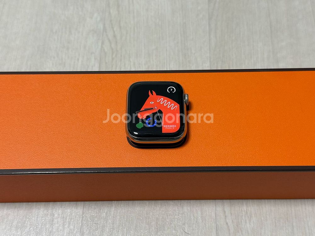 (배터리88) 애플워치6 에르메스 44mm 스테인리스--1