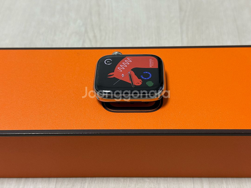(배터리88) 애플워치6 에르메스 44mm 스테인리스--4