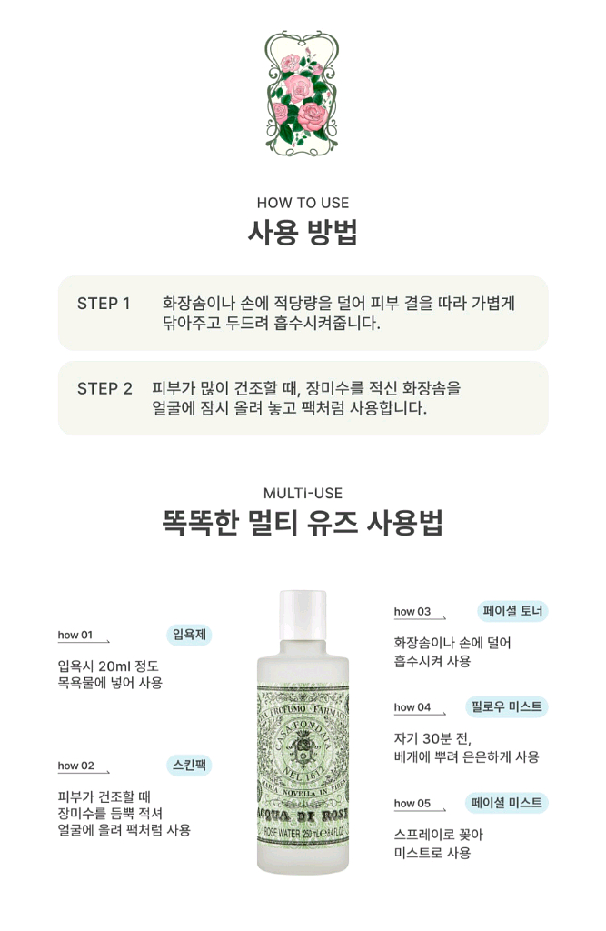 산타마리아노벨라 아쿠아 디 로즈 (장미수)--6