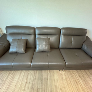 자코모 로고스 4인 비텔로 소가죽 소파+쿠션2개