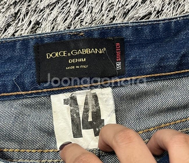 돌체앤가바나 금장 청바지 데님팬츠 데님청바지 34인치--3