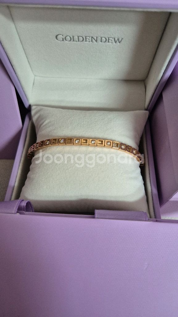 [새상품]골든듀 지디큐브 다이아 팔찌--1