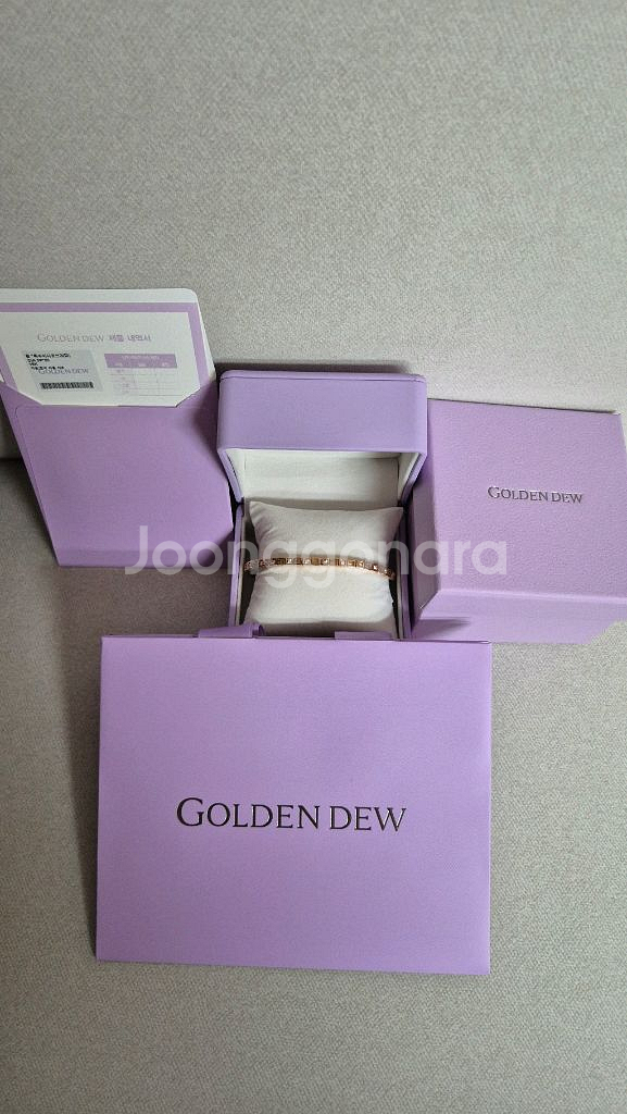 [새상품]골든듀 지디큐브 다이아 팔찌--0