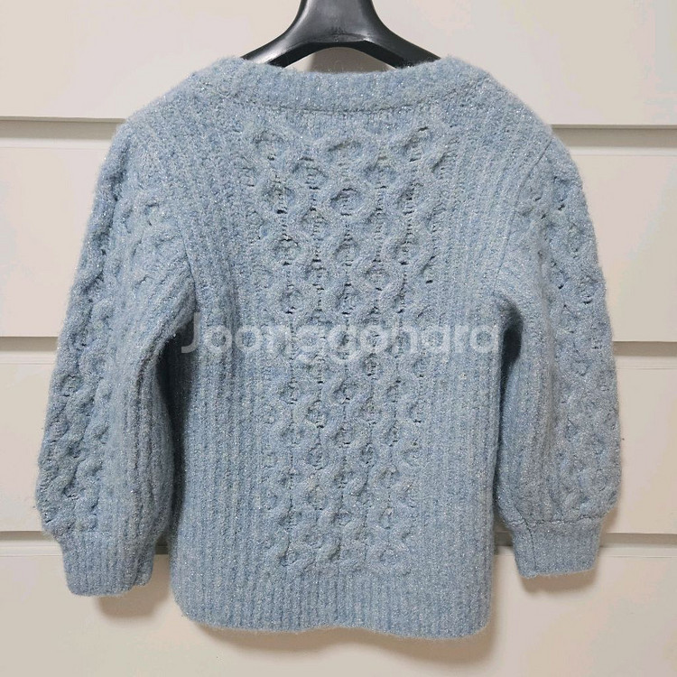 랑방 알파카 블렌드 글리터링 탑 타임 마인 더캐시미어--6