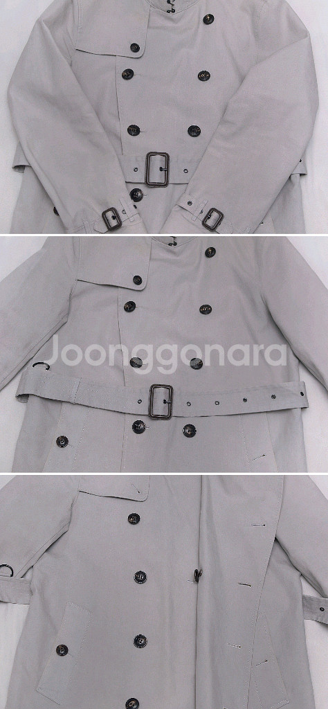 버버리 뉴켄징턴 숏트렌치코트 레인자켓 (M 100+)--5