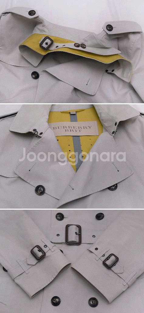 버버리 뉴켄징턴 숏트렌치코트 레인자켓 (M 100+)--8