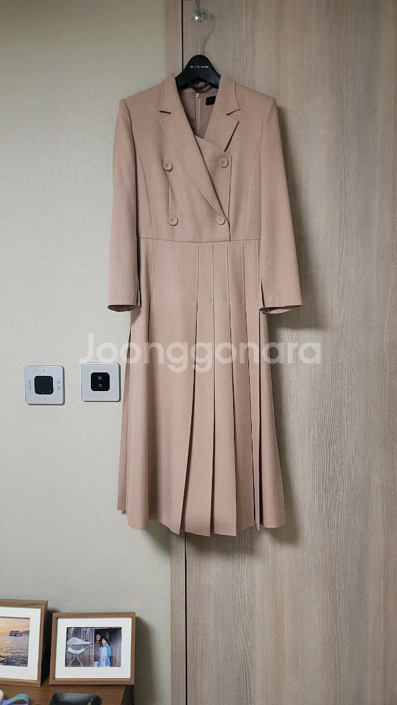 (3회착용) 미샤 트렌치코트 스타일 원피스(사이즈44)--0