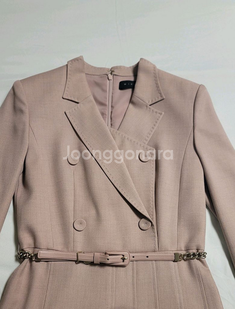 (3회착용) 미샤 트렌치코트 스타일 원피스(사이즈44)--3