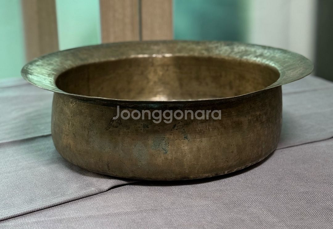 옛날 유기 대야--0