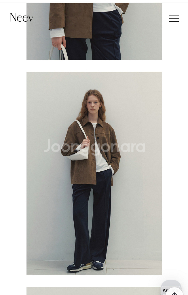 니브 Neev 스웨이드 하프 자켓--1