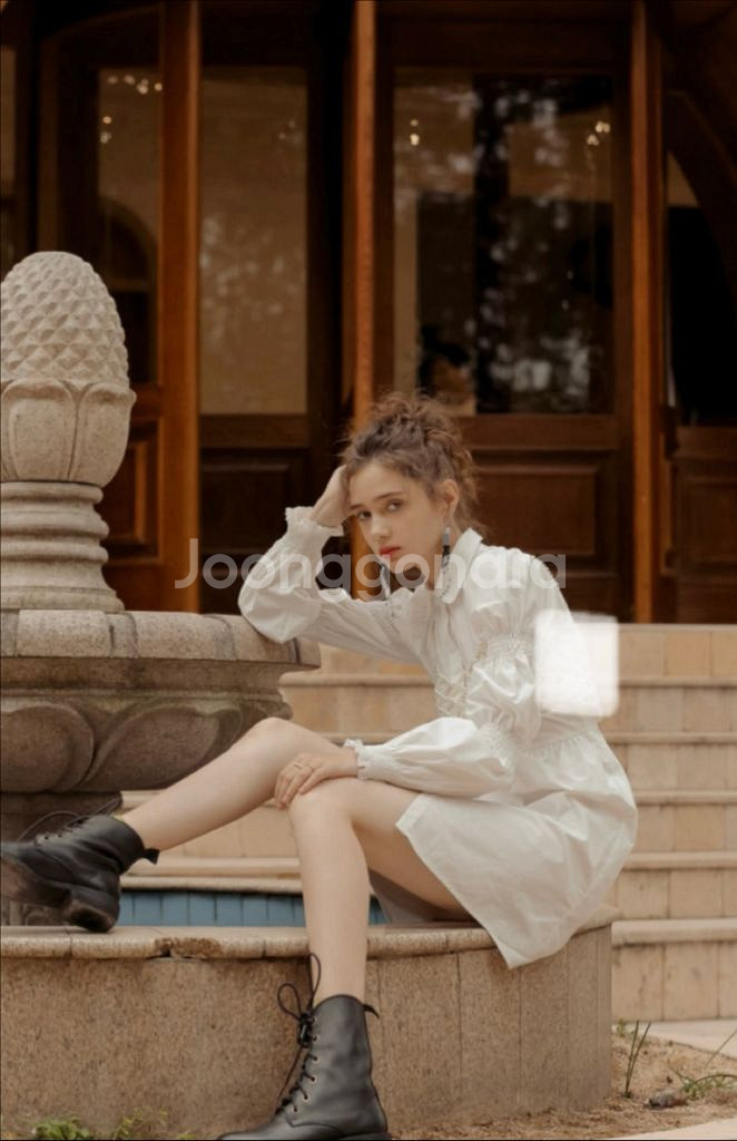 (새상품) 던드롭 미니 셔츠 원피스--1