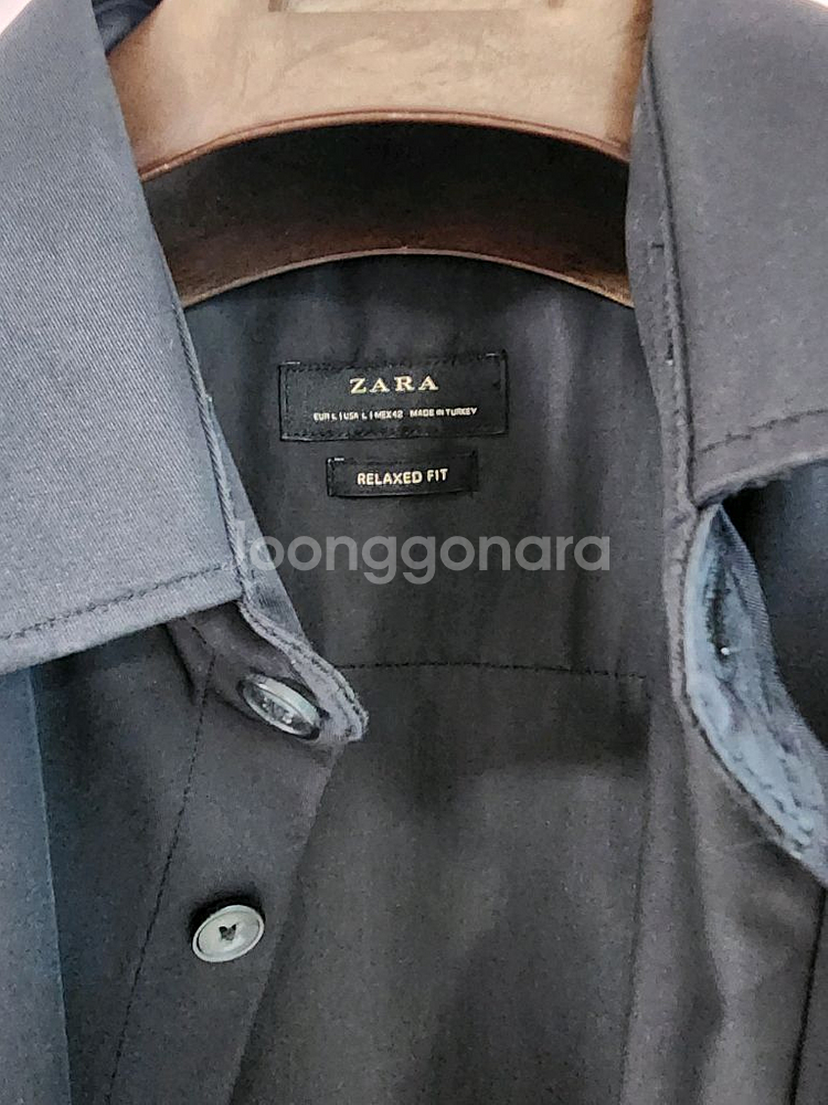 ZARA 자라 블랙 셔츠 미국L(105사이즈) 팜.--3
