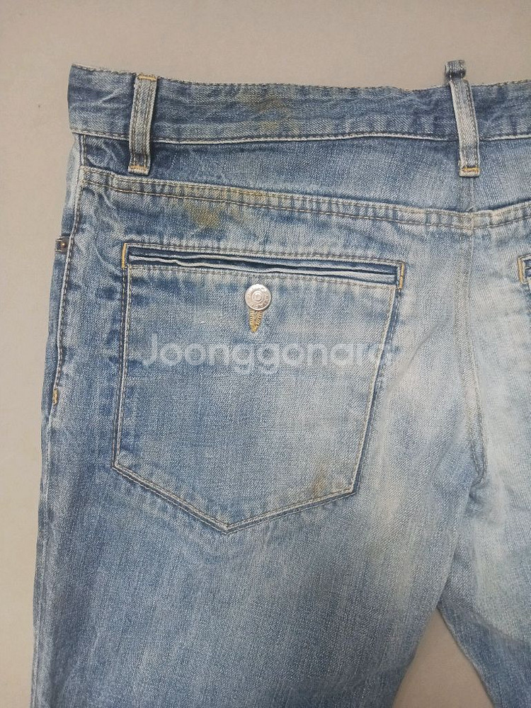 [36] 정품 디스퀘어드2 눈꽃페인트 슬림진 청바지--7