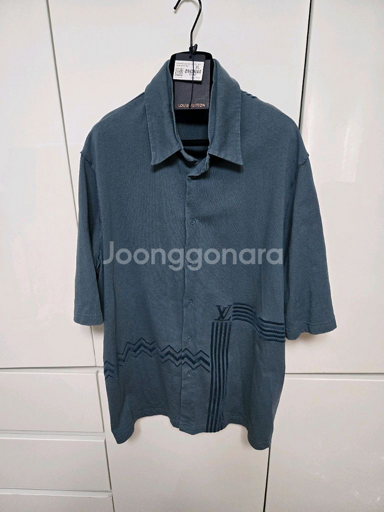 루이비통 카라코람 반팔 져지 셔츠 XL 국내매장판--0