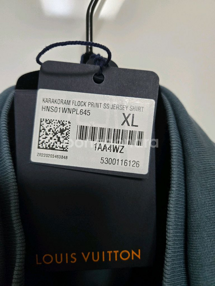 루이비통 카라코람 반팔 져지 셔츠 XL 국내매장판--7