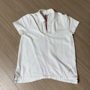 톰브라운 화이트 반팔 카라티