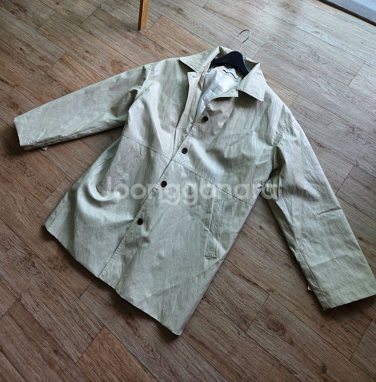 아이보리 트렌치코트 스타일 자켓--0