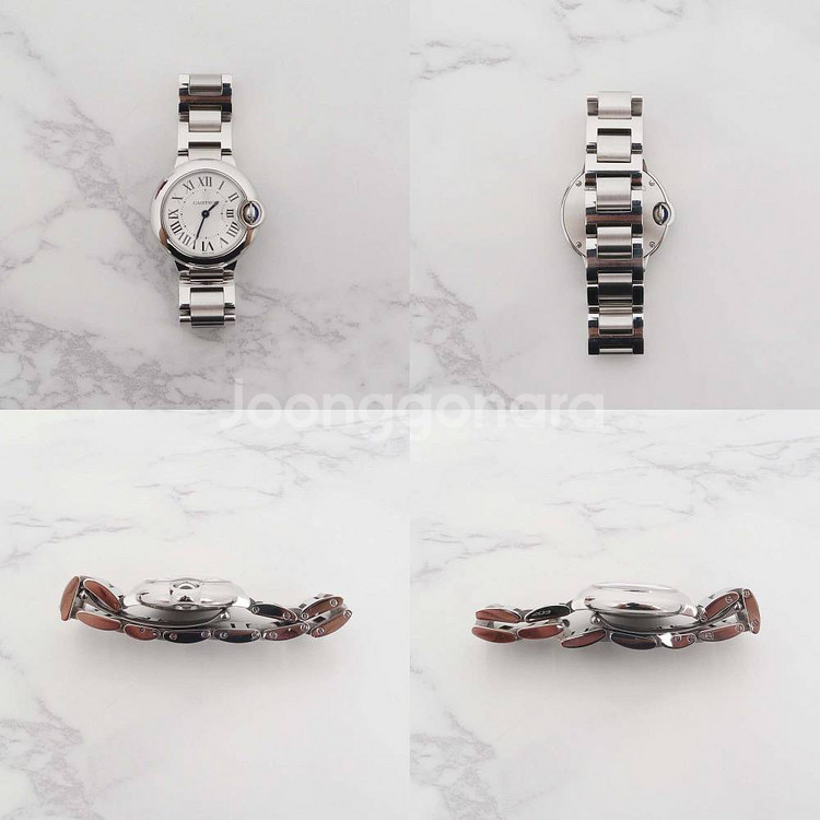 까르띠에 W69010Z4 발롱블루 28 쿼츠 여성용시계--3