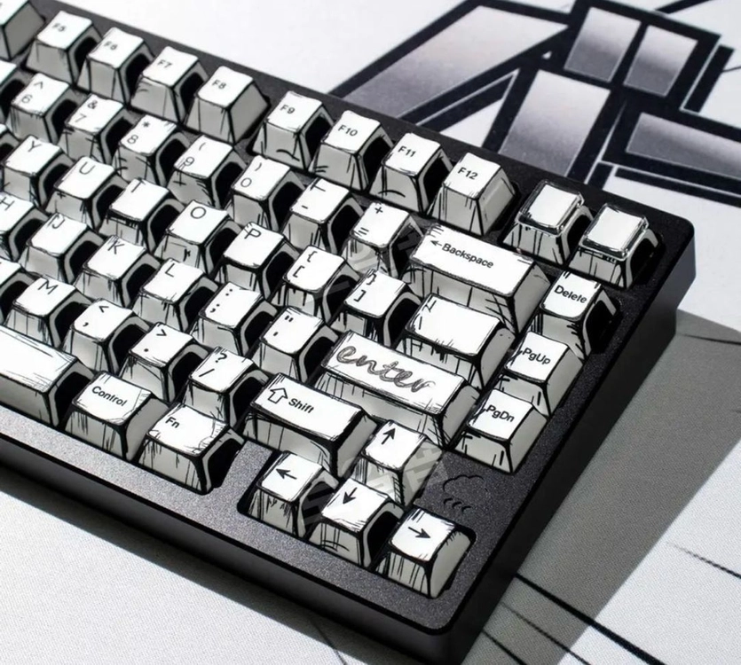 레오폴드 FC750bt +만화 키캡 (갈축) 이미지