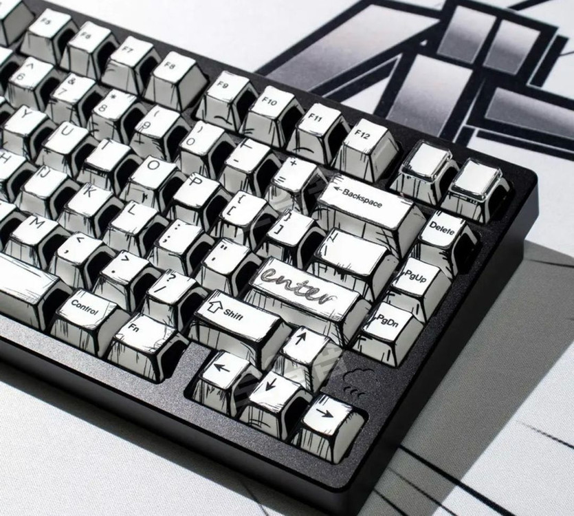 레오폴드 FC750bt +만화 키캡 (갈축) 이미지